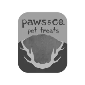 Paws and co. pet treats logo